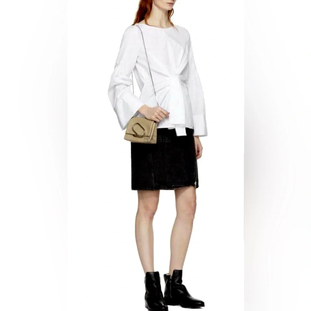 3.1 Phillip Lim Micro Alix Chain crossbody clutch flap bag in beige